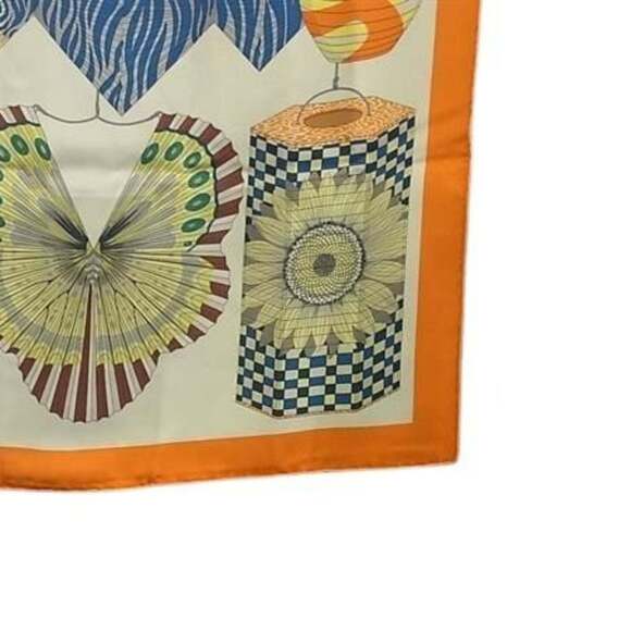 HERMES Authentic Black Silk Scarf - Picture 4 of 6